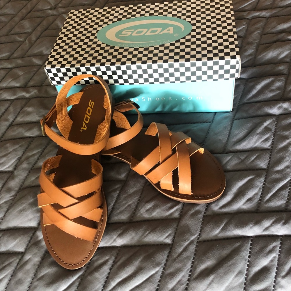 Tan sandals from Lola Shoetique/ miss Lola
